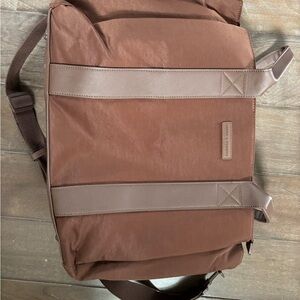 Poppy & Peonies Brown Laptop Bag